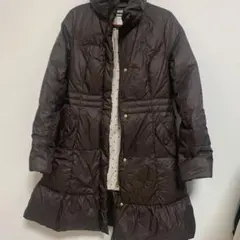 ブラウン フリル裾 ダウンジャケット　オンワード 最終お値下げ