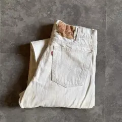 90s USA製 リーバイス 550 RELAXED FIT ホワイト W30