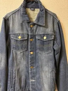 ダークブルー デニムジャケット 中ボア付き　Mサイズ