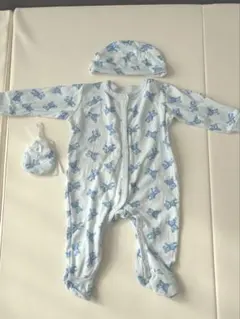 くまちゃん柄　ロンパース　3点セット