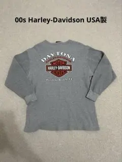 00s Harley-Davidson USA製　長袖サーマルTシャツ Lのサムネイル