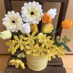 小さな藤の花】つまみ細工 一越ちりめん 髪飾り園遊会 - メルカリ