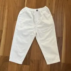 cottoli ホワイトカジュアルパンツ ゴムウエスト 110