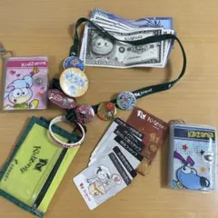 キッザニア 341キッゾ、財布、カードホルダー（2個）、マップ、ラバーバンド