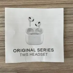 TWS HEADSET ワイヤレスイヤホン ホワイト