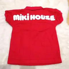 【新品未使用】ミキハウス　レトロ　ポロシャツ(ピンク)