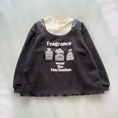 シシュノン 裏起毛トップス 120cm 香水柄