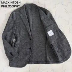 【美品】マッキントッシュフィロソフィー　カラミ織　テーラードジャケット　グレーLのサムネイル