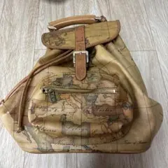 美品 プリマクラッセ 世界地図 ヴィンテージバックパック