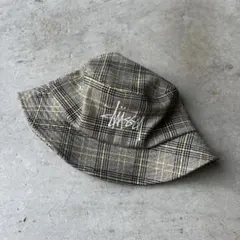 STUSSY チェックバケットハット