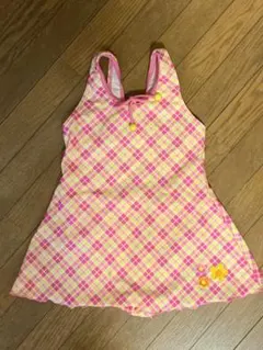女の子用ワンピース水着 130cm チェック柄