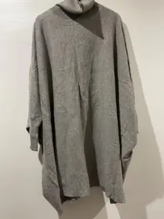 AZUL basic グレー タートルネック ニット