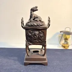 中国　大型香炉　獅子摘み　瓢箪図　龍紋　矢立　長さ約34センチ 中国 大型香炉 獅子摘み 瓢箪図 龍紋 矢立 長さ約34センチ - メルカリ