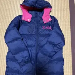 エックスガール 140 紺 ダウンジャケット