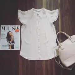 ❁ H&M ❁ ヌーディベージュ ハンカチーフスリーブ