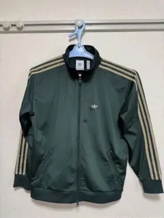 adidas トラックジャケット　グリーン　ゴールドラインメンズxs