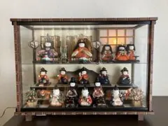 【引き取り限定（または着払い）】竜光作雛人形セット ガラスケース付き