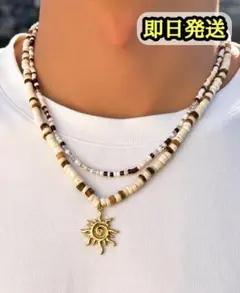 ココナッツ ネックレス ゴールド サーフ系 夏 アクセサリー 男女兼用 1のサムネイル
