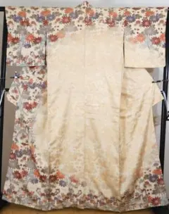 正絹・マジョリカお召訪問着袷着物・現代縫い直し品・しつけ付