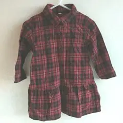 無印良品　キッズ　チェック柄　チュニック　80cm