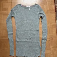 GAP グレー リブ編み 長袖セーター XS