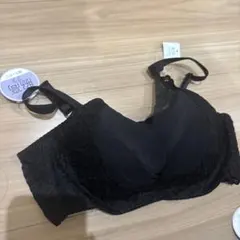 レース付きブラックブラジャー B70