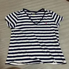 Polo Ralph Lauren ネイビー/ホワイトストライプ Tシャツ XL