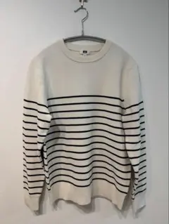【美品】UNIQLO ウォッシャブルミラノリブクルーネックセーター M
