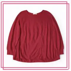 華やかピンク ニット 長袖 レディース