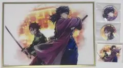 鬼滅の刃 「炭治郎と義勇」 B賞 アクリル色紙 F賞 缶バッジ　ステッカー