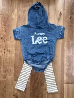Buddy Lee フード付き ロンパース 80 半袖 レッグウォーマー付き