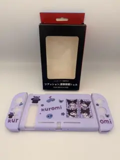 【新品】Switch用 保護カバー 紫色 キャラクターデザインG