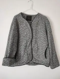 live in comfort ヘリンボーン柄ジャケット裏起毛 フェリシモ