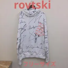 rovtski ロフトスキー　メンズフード付きトレーナー　ホワイト　フリーサイズのサムネイル