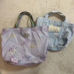 fafa フェフェ　チュール　お花柄　プリンセス柄のハンドバッグ　セット　トート