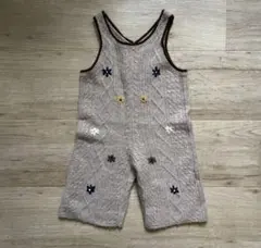 ZARA baby 人気 ニット 花柄刺繍 オーバーオール 80cm