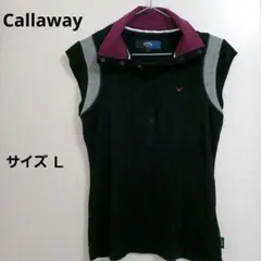 Callaway キャロウェイ　ゴルフ レディース ノースリーブシャツ　ブラック