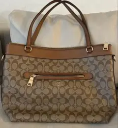 COACH シグネチャー トートバッグ ブラウン【中古】のサムネイル