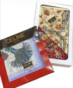 新品未使用CELINEヴィンテージセリーヌ大判ハンカチ＆ハンカチ３点セット
