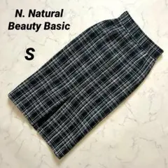 【エヌナチュラルビューティベーシック】 ロービングツイードタイトスカート 美品