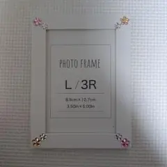 花の装飾付きフォトフレーム L/3R