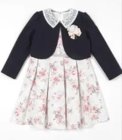 petit main 女の子　フォーマル 花柄　ワンピース　セット130
