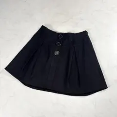 BURBERRY BLUE LABEL 黒ミニスカート プリーツ フレア M