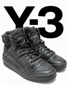 25［美品］本革ブラック ハイカットスニーカーY-3 FORUM HI OG箱付のサムネイル