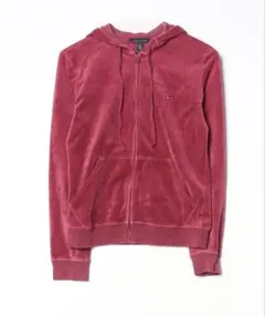 Y2K TOMMY HILFIGER ベロアジップパーカー 赤 平成 海外ガール