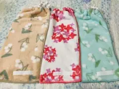 おりこうエプロン☆ワッペン☆一重ふわふわエプロン3枚セット☆すずらんお花