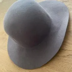 ハット　帽子　グレー　秋　冬　ウール　フェルト　おしゃれ