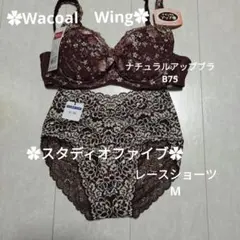WACOAL　WingブラジャーB75＆スタディオファイブレースショーツM