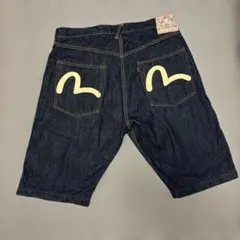 【美品】EVISU yamane デニムハーフパンツ 38インチのサムネイル