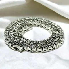 テニスネックレス 50cm 幅4mm テニスチェーン シルバー ブリンブリン